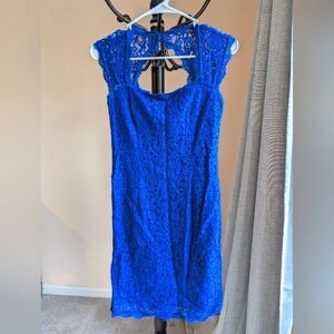 Beautiful blue lace mini dress